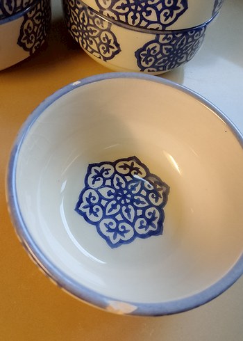 Mavi Desenli Kaseler ve Kahve Fincanları - Görsel 6