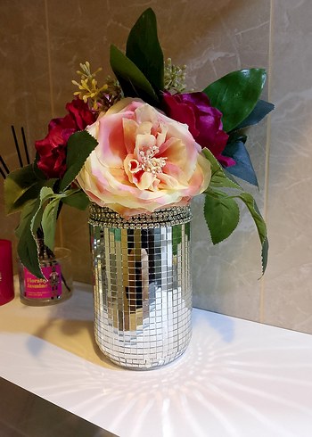 Aynalı Cam Vazo - Görsel 5