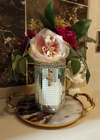 Aynalı Cam Vazo - Görsel 3