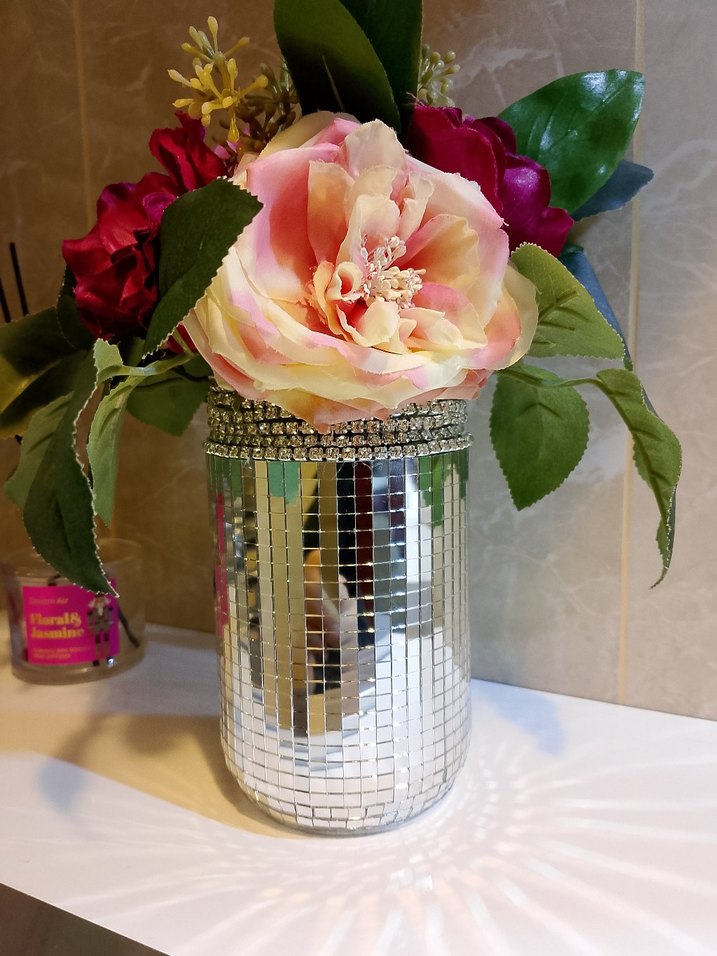 Aynalı Cam Vazo - Görsel 4