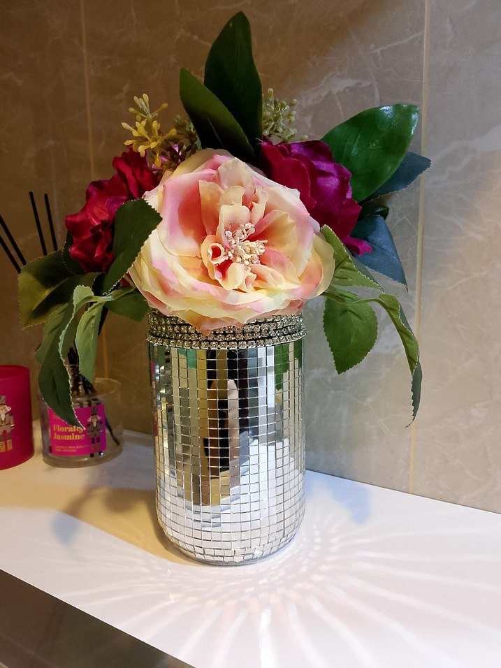 Aynalı Cam Vazo - Görsel 5