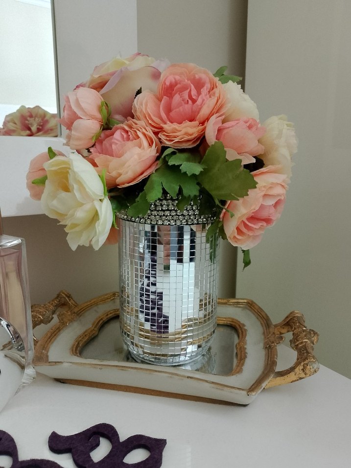 Aynalı Cam Vazo - Görsel 2