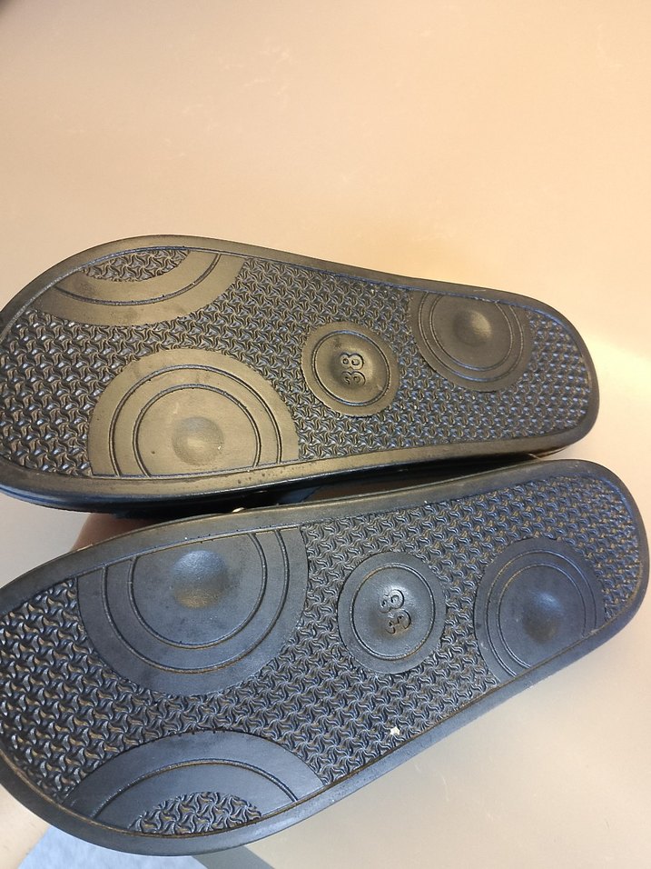 Mavi Parlak Taşlı Platform Terlik - Görsel 2