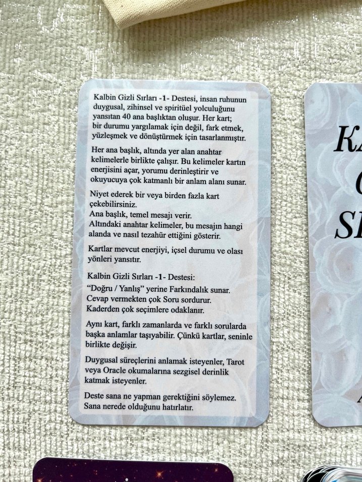 Kalbin Gizli Sırları 1 ve 2 - Kart Desteleri - Görsel 5