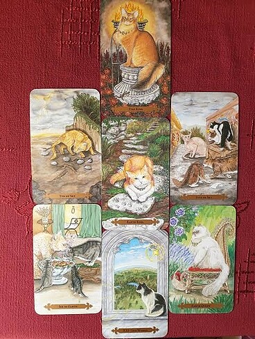  Beden Renk Mystical Cats Tarot Destesi