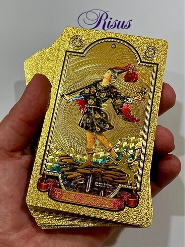 Beden Renk Gold Tarot Destesi (Sıfır) Plastik Kartlar