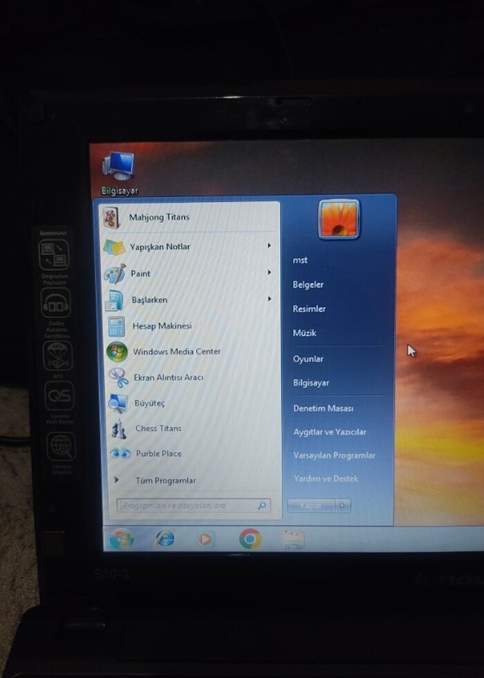 Lenovo küçük diz üstü bilgisayar  - Görsel 4