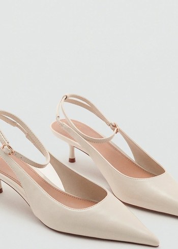 Bej Stiletto Topuklu Kadın Ayakkabı