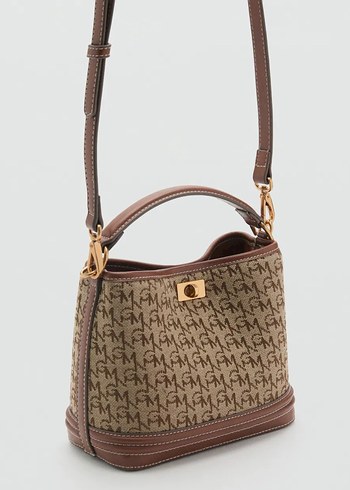 Mango logo desenli shopper Çanta