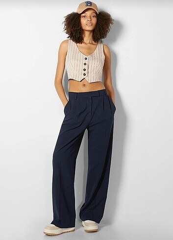 Bershka Özel dikim wide leg pantolon