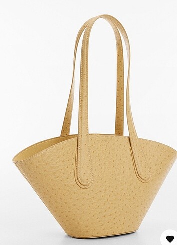 Mango deri görünümlü shopper çanta