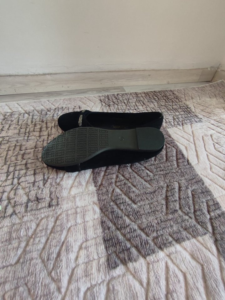 Siyah Süet Kadın  Babet - Görsel 2