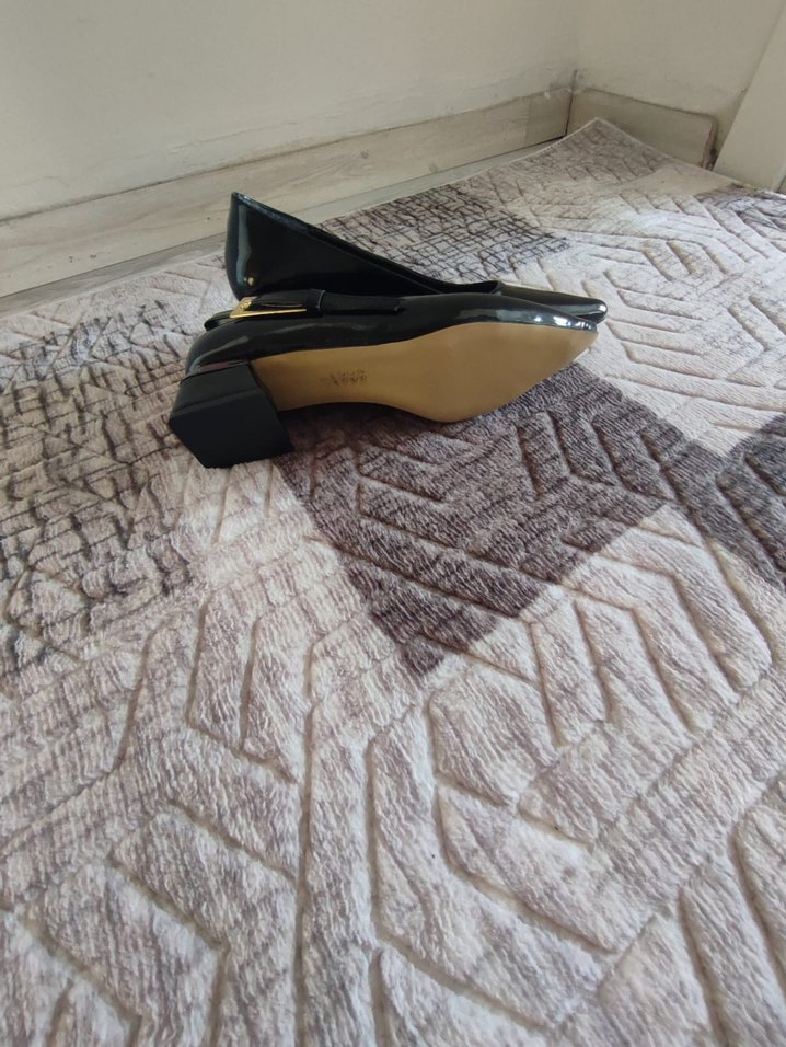 Siyah  Tokalı Kadın Topuklu Ayakkabı - Görsel 2