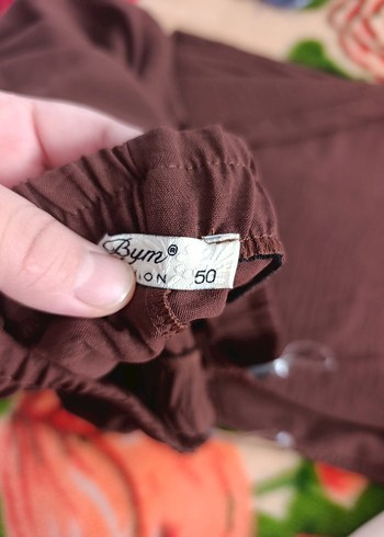 Kahverengi Salaş Kadın Uzun Pantolon - Görsel 2