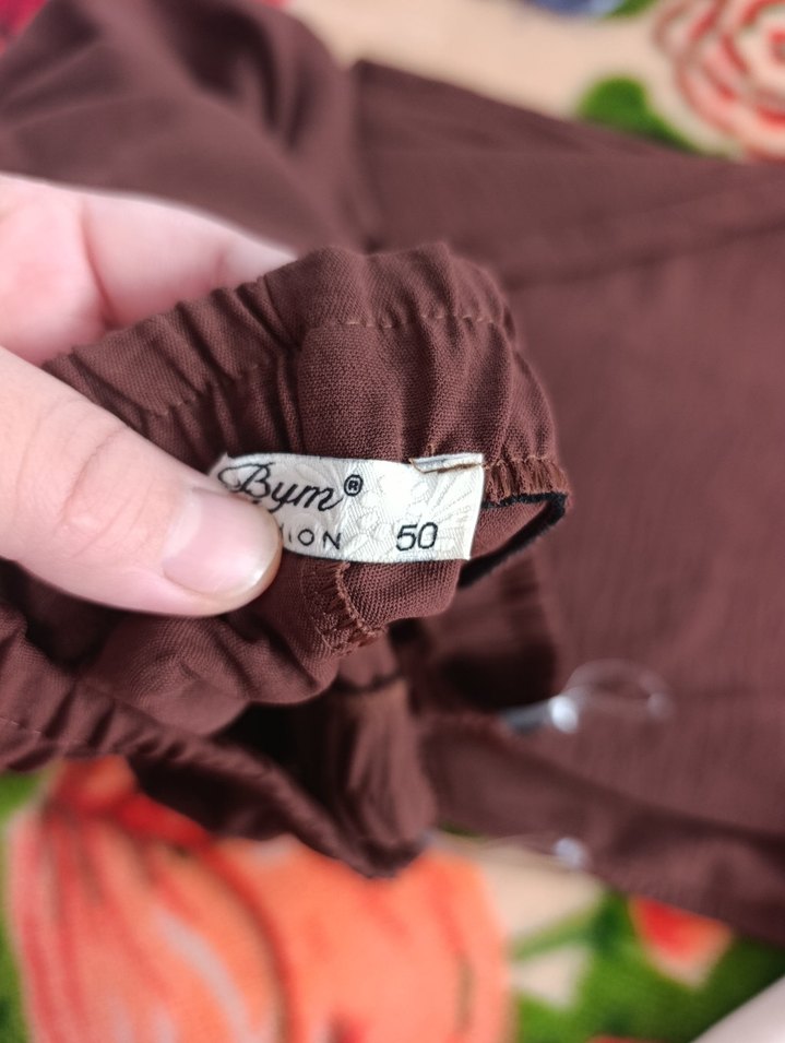 Kahverengi Salaş Kadın Uzun Pantolon - Görsel 2