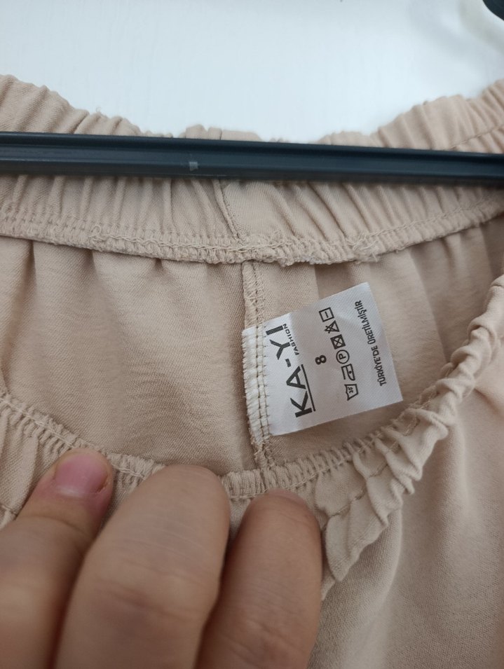 Bej Kadın  Salaş Pantolon - Görsel 2