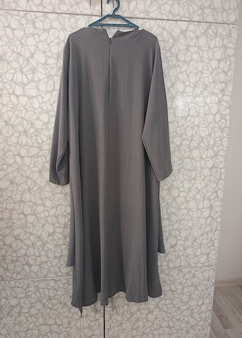 Gri Uzun Kollu Salaş Kadın Elbise - Görsel 5