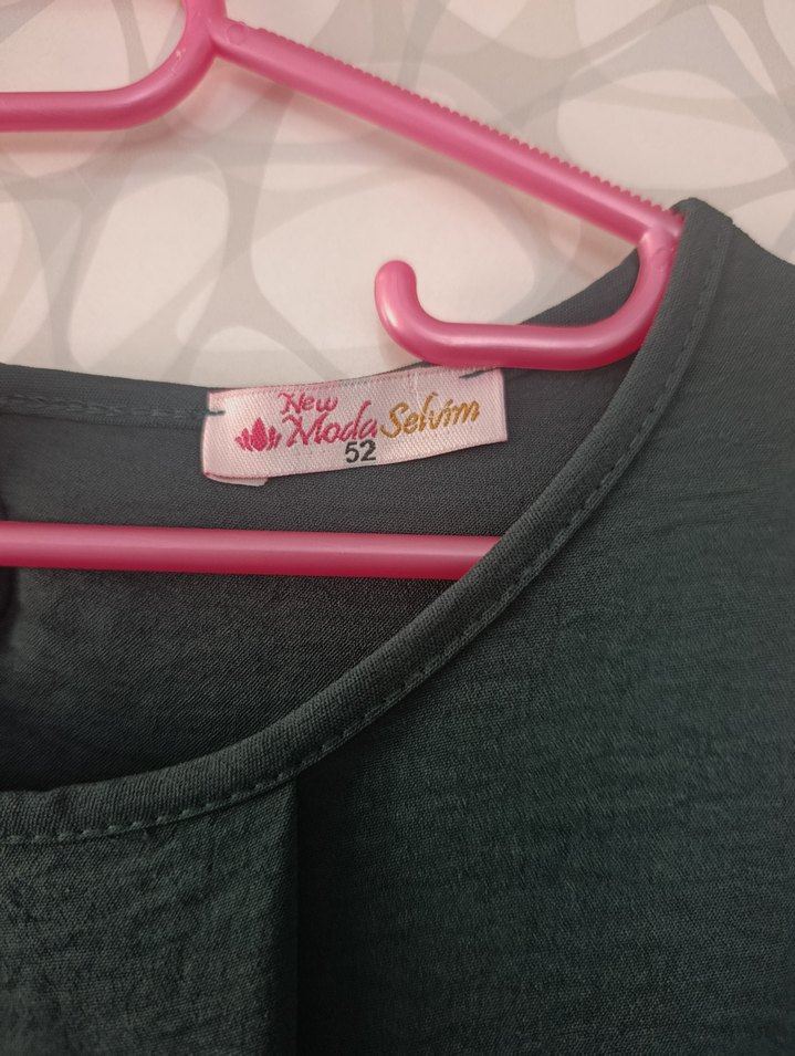 Uzun Kollu, Salaş Kesim Yeşil Tunik - Görsel 2