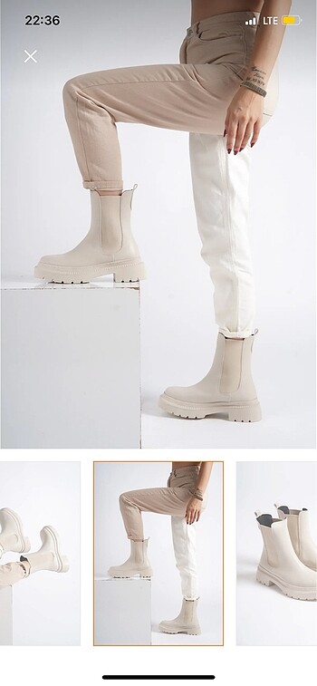 Trendyol & Milla Newlook Krem Uzun Bot
