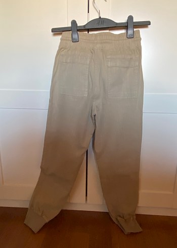 Bej Rahat Kesim Kadın Keten Pantolon - Görsel 7