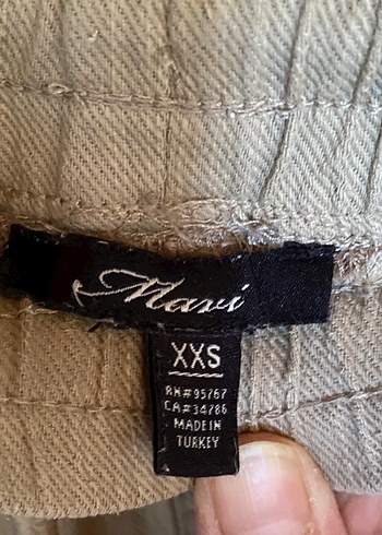 Bej Rahat Kesim Kadın Keten Pantolon - Görsel 4