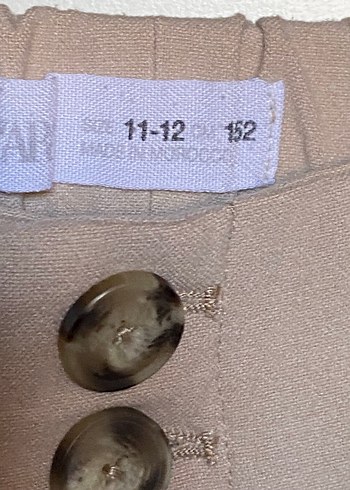 Zara Bej Düğmeli Pantolon - Görsel 4