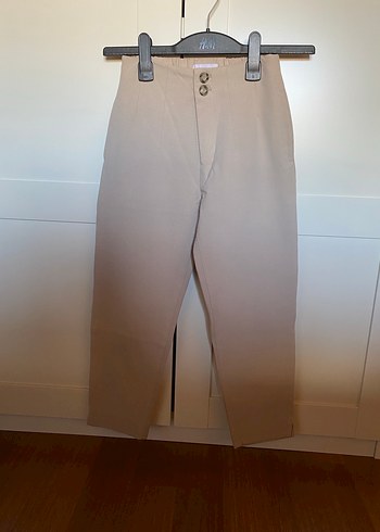 Zara Bej Düğmeli Pantolon - Görsel 2