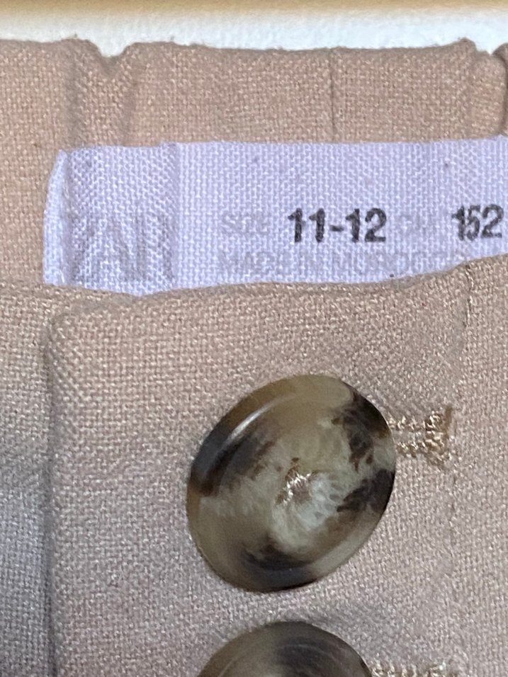 Zara Bej Düğmeli  Pantolon - Görsel 5