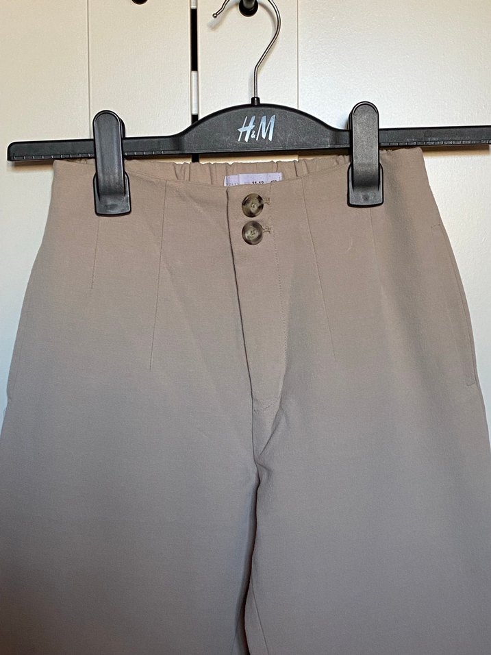 Zara Bej Düğmeli  Pantolon - Görsel 3