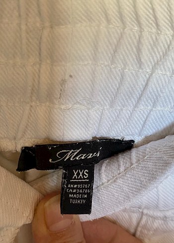 Kadın Beyaz Pamuklu Rahat Kesim Pantolon - Görsel 4