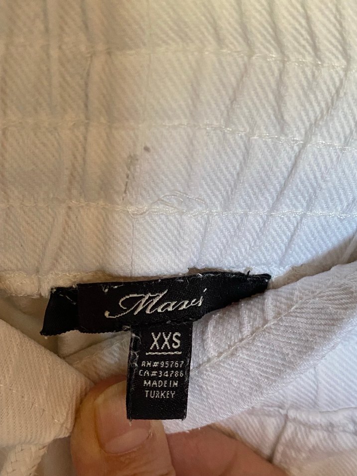 Kadın Beyaz Pamuklu Rahat Kesim Pantolon - Görsel 4