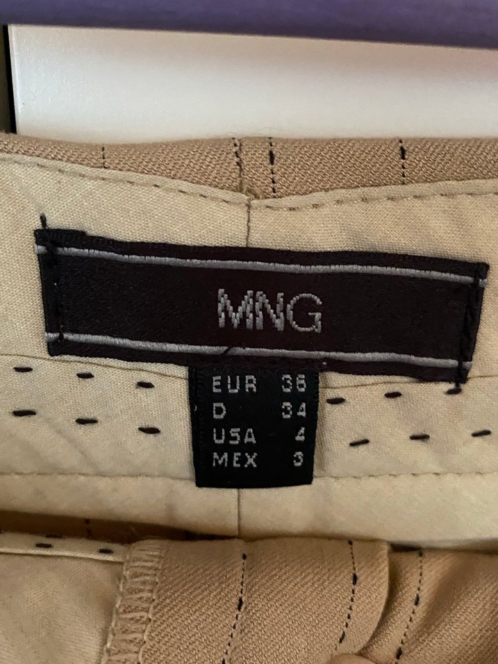 Düğmeli Bej Midi  Etek - Görsel 3