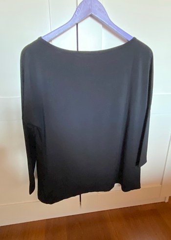 Siyah Salaş Uzun Kollu Kadın Bluz - Görsel 4