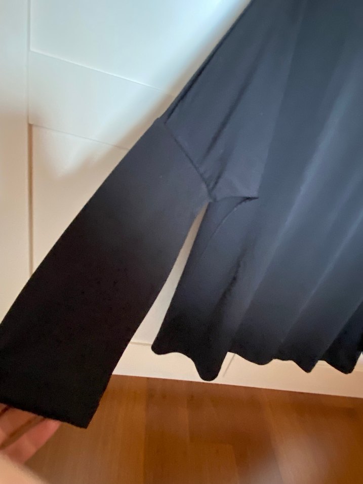 Siyah Salaş Uzun Kollu Kadın Bluz - Görsel 2