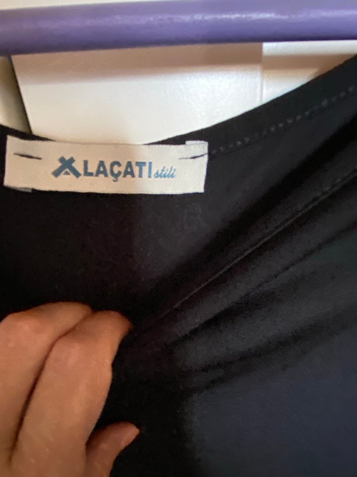 Siyah Salaş Uzun Kollu Kadın Bluz - Görsel 3