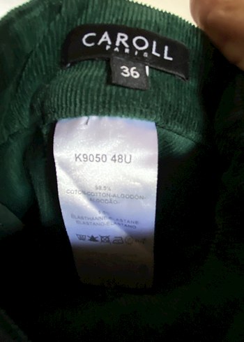 Kadın Uzun kadife Yeşil Etek - Görsel 6