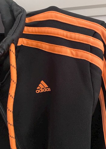 Turuncu Şeritli Siyah Kadın Eşofman takımı - Görsel 6