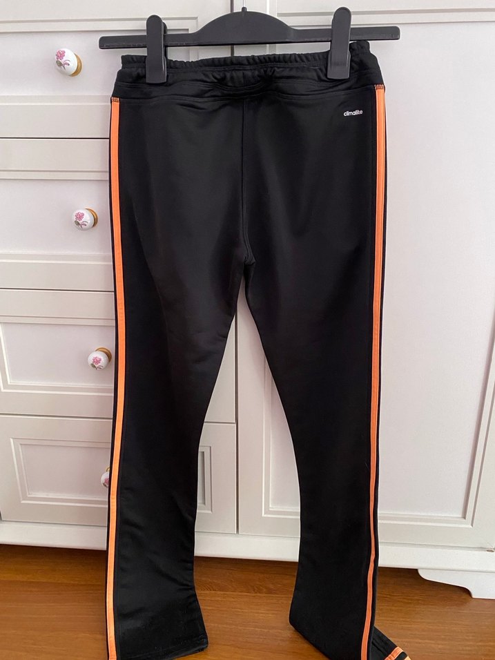 Turuncu Şeritli Siyah Kadın Eşofman takımı - Görsel 4