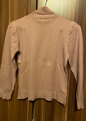 Pudra Boğazlı Örgü Kazak - Görsel 4