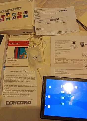 Concord A10 Plus edication sim kartlı tablet Garantisi devam edi