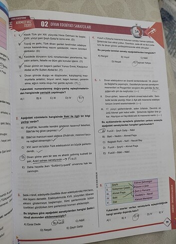 Beden Hız ve renk ayt edebiyat soru bankası 
