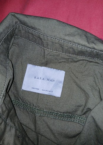 Zara Man Erkek Haki Düğmeli Uzun Tulum - Görsel 3