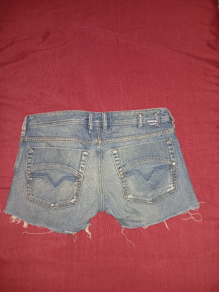 Vintage Mavi Kadın Denim Mini Şort - Görsel 2