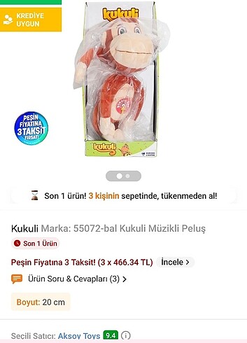 Kukuli ve arkadaşları peluş oyuncak