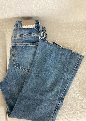 Mavi Normal Kesim Midi Boy Kadın Kot Pantolon 24/26