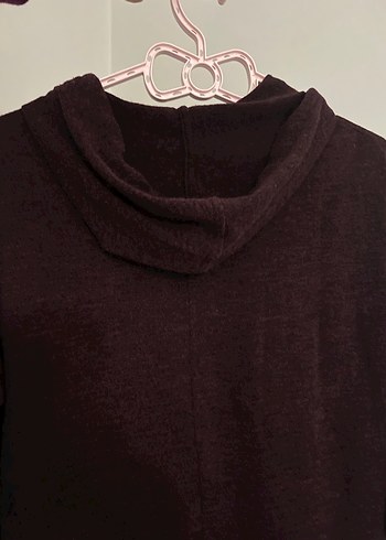 Bordo Bohem Midi Triko Kadın Tunik - Görsel 4