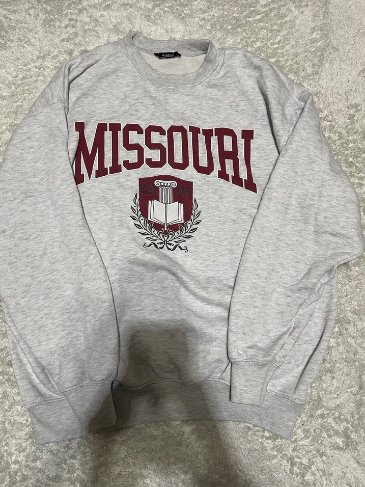 Gri Baskılı Kadın Sweatshirt - Görsel 2