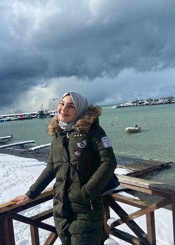 34 Beden DeFacto Kadın Yeşil Kaban