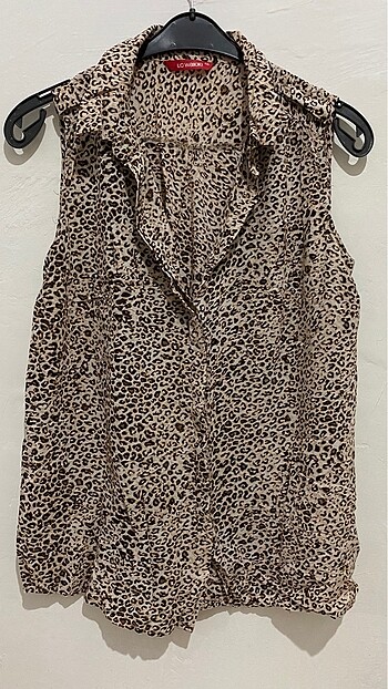 Leopar desenli ince yazlık bluz