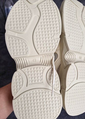 Krem Bağcıklı Nike spor ayakkabı - Görsel 7